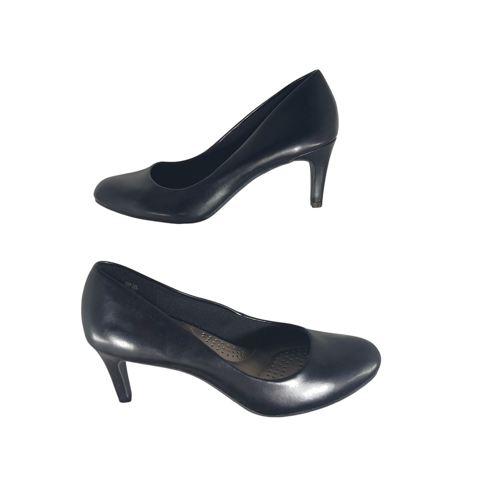 Dexflex Comfort‎ Round Toe Pumps 7.5 Black Professional Office Heels